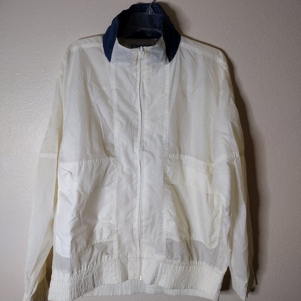 Vintage Haband White blue collar jacket